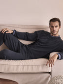 Tuta con zip in confortevole jacquard punto milano