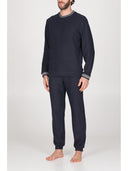Tuta con zip in confortevole jacquard punto milano