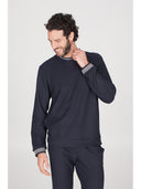 Tuta con zip in confortevole jacquard punto milano