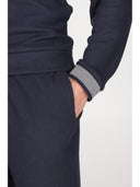 Tuta con zip in confortevole jacquard punto milano