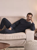 Tuta con zip in confortevole jacquard punto milano