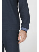 Tuta con zip in confortevole jacquard punto milano