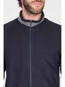 Tuta con zip in confortevole jacquard punto milano