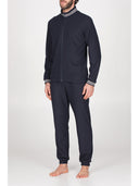 Tuta con zip in confortevole jacquard punto milano