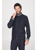 Tuta con zip in confortevole jacquard punto milano