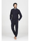 Tuta con zip in confortevole jacquard punto milano