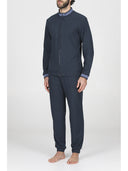 Tuta con zip in confortevole jacquard punto milano