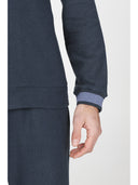 Tuta con zip in confortevole jacquard punto milano