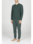 Pigiama in confortevole interlock di puro cotone, nuance verde
