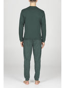 Pigiama in confortevole interlock di puro cotone, nuance verde
