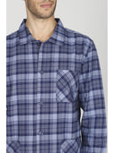 Pigiama cardigan in calda flanella di puro cotone scozzese