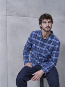 Pigiama cardigan in calda flanella di puro cotone scozzese