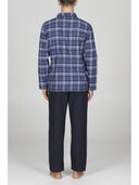 Pigiama cardigan in calda flanella di puro cotone scozzese