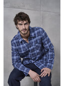 Pigiama cardigan in calda flanella di puro cotone scozzese