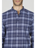 Camicia da notte in flanella scozzese 100% cotone