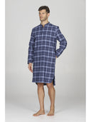 Camicia da notte in flanella scozzese 100% cotone