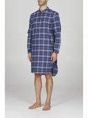 Camicia da notte in flanella scozzese 100% cotone
