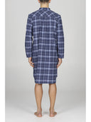 Camicia da notte in flanella scozzese 100% cotone