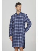 Camicia da notte in flanella scozzese 100% cotone