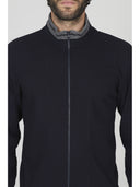 Pigiama uomo cardigan con zip in punto milano melange