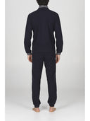 Pigiama uomo cardigan con zip in punto milano melange