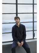 Pigiama uomo cardigan con zip in punto milano melange