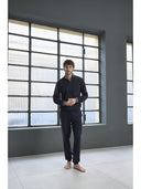 Pigiama uomo cardigan con zip in punto milano melange