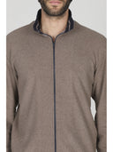 Pigiama uomo cardigan con zip in punto milano bicolore
