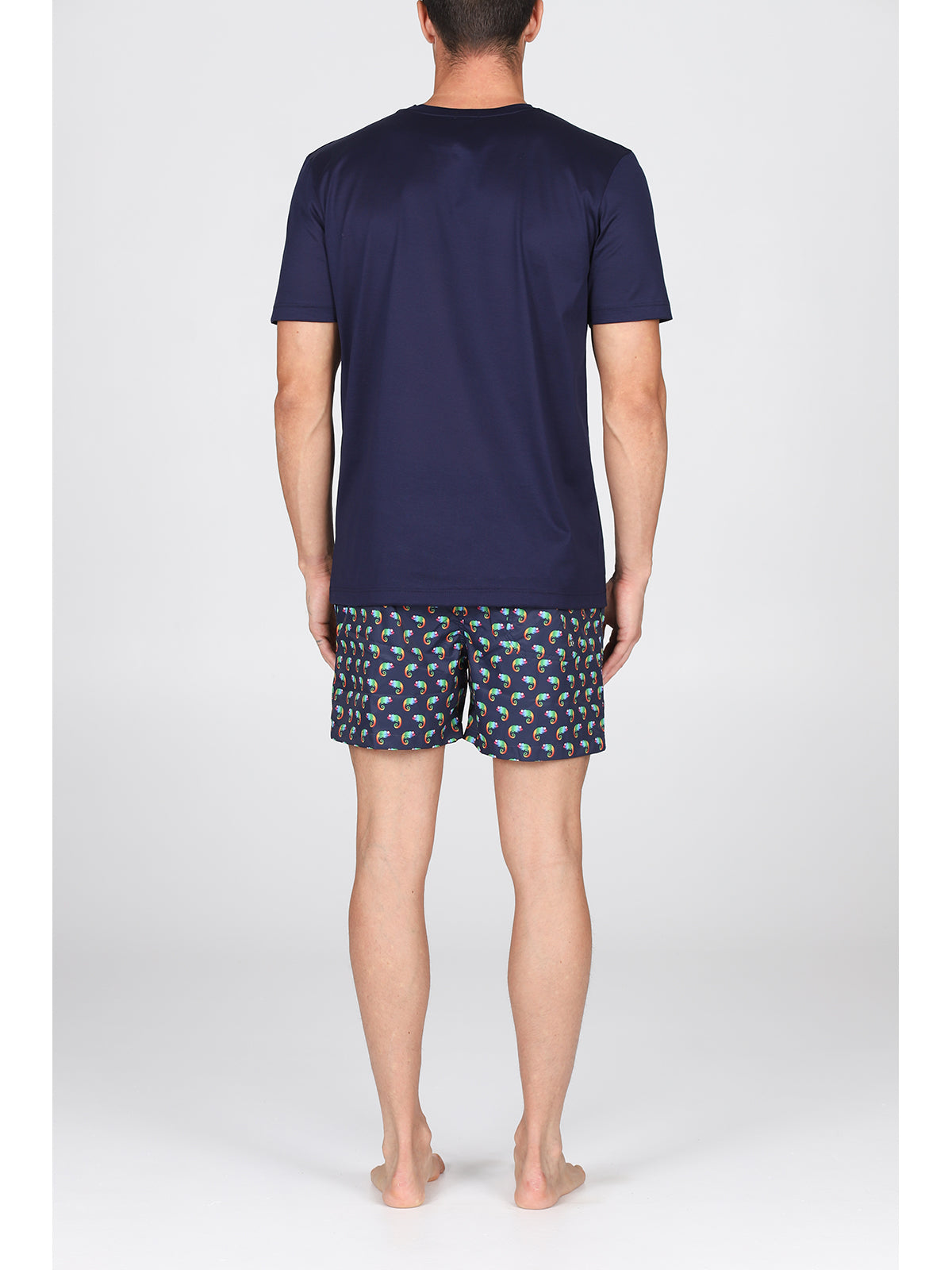T-shirt uomo in jersey di puro cotone blu