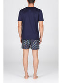 T-shirt uomo in jersey di puro cotone blu