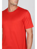 T-shirt estiva in jersey di puro cotone in tinta unita: bluette, rosso e avio