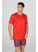 T-shirt estiva in jersey di puro cotone in tinta unita: bluette, rosso e avio