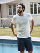 T-shirt in tessuto tencel e canapa, massima traspirabilità