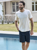 T-shirt in tessuto tencel e canapa, massima traspirabilità