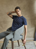 T-shirt uomo a manica corta, in performante piquet stretch j-tech