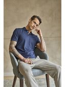 Polo uomo a manica corta, in performante piquet stretch j-tech