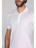 Polo in piquet di puro cotone dal taglio contemporaneo con logo Bianco Julipet