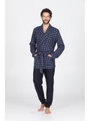 Giacca da camera in confortevole jacquard di cotone pied de poule Pied Poule Julipet