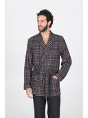Giacca da camera in confortevole jacquard scozzese bordeaux Scoz.bord. Julipet
