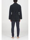 Giacca da camera sciallata, in avvolgente pile di viscosa