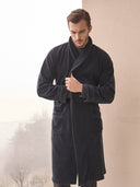 Vestaglia sciallata in avvolgente pile di viscosa