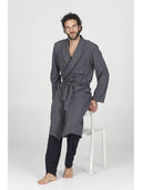Vestaglia in confortevole jacquard di cotone