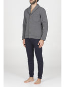 Cardigan in morbida e calda felpa colore antracite