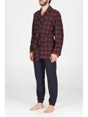 Giacca da camera in confortevole jacquard di cotone Scoz.rosso Julipet
