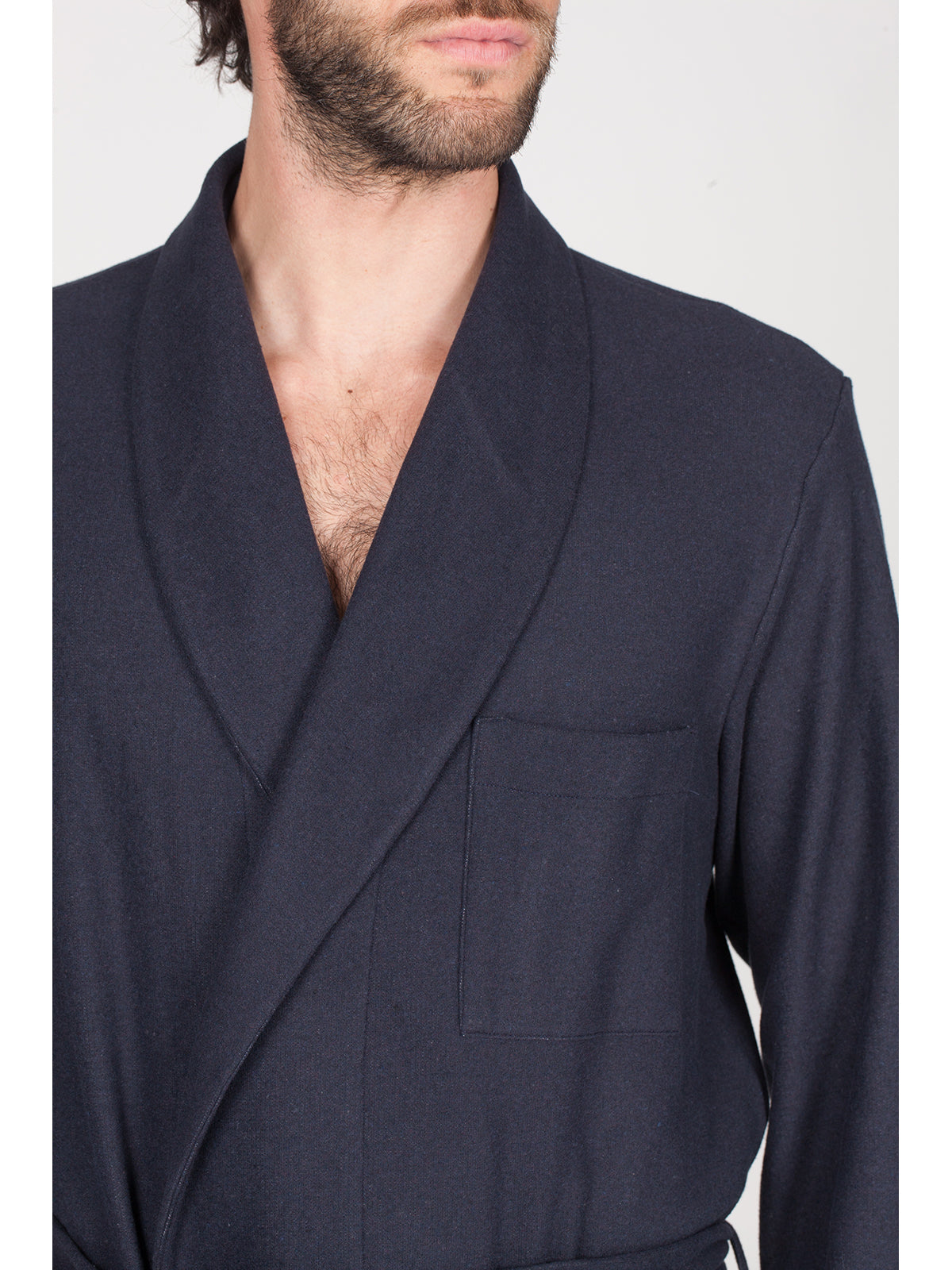 Elegante vestaglia uomo, in confortevole jacquard blu Blu Julipet