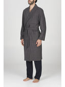 Elegante vestaglia uomo, in caldo jacquard di cotone