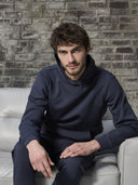 Felpa uomo con cappuccio, in tessuto tecnico stretch  j-tech, personalizzabile