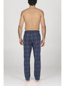 Pantalone in calda flanella di puro cotone scozzese blu