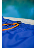 Boxer mare in leggera microfibra blu, con dettagli in contrasto