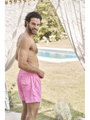 Boxer mare in leggera microfibra rosa, con dettagli in contrasto